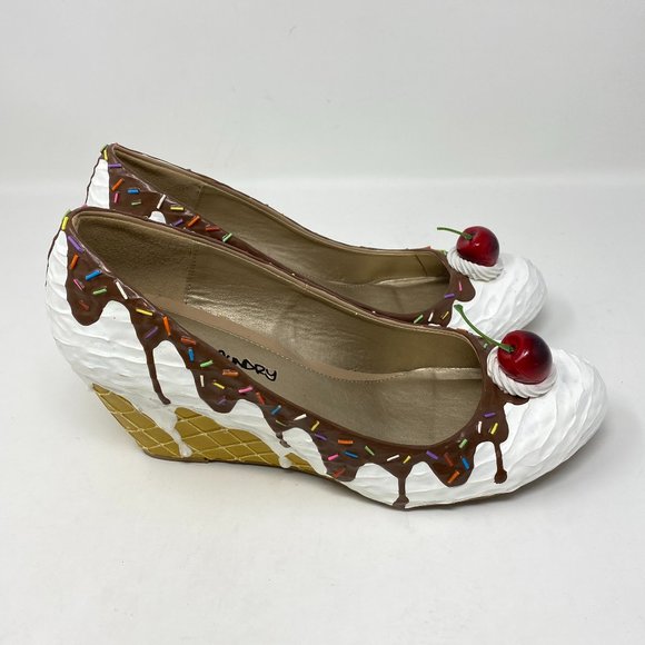 DIRTY LAUNDRY BAKED AND READY BIRTHDAY ICE CREAM HEEL SHOES  SIZE 11W | 3" HEEL - Picture 3 of 14